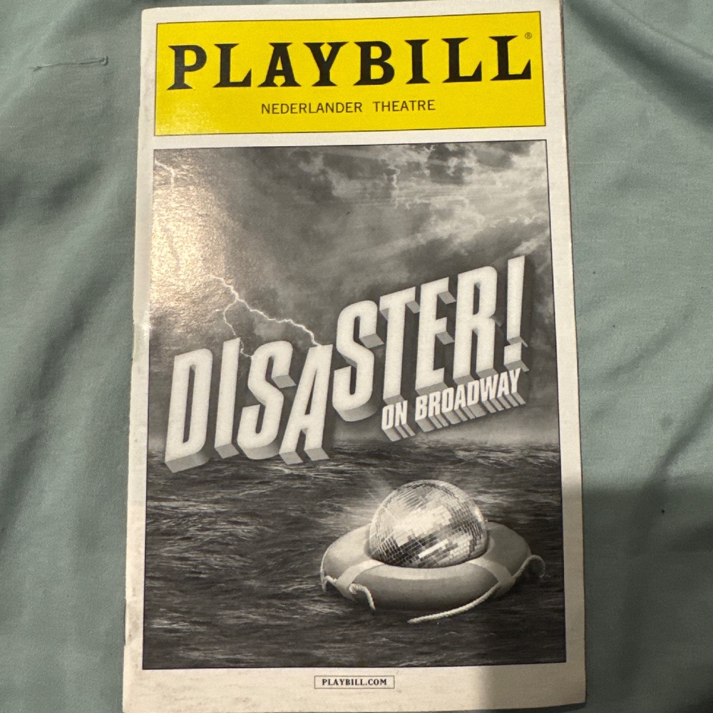 Disaster! Playbill - Black and White Cover
